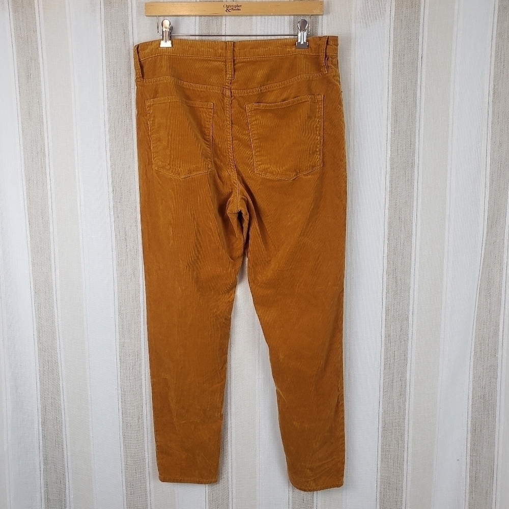 J. Crew 9" High Rise Skinny‎ Corduroy Pants Orange Size 31 - Picture 10 of 10